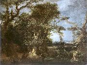 Michael Willmann Landscape with St. John. Sweden oil painting artist